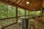 Serendipity - Entry Level Screened Deck with Games/TV/Hot Tub grill- uncovered area